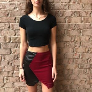 Black crop top shirt Brandy Melville